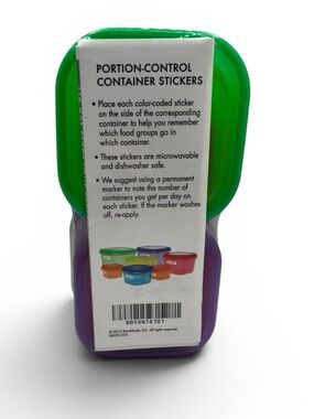 NIP BeachBody Portion Control Food Storage Includes Stickers